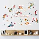 Oiseau chambre salone salle de bains fen-tre meubles adesivi muratori amovibles vert applique art decorale 80 x 130 cm