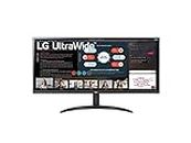 LG UltraWide 34WP500-B 34 Inch Full HD 5ms 75Hz IPS Wide Monitor, AMD FreeSync, Black