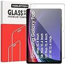 Robustrion Tempered Glass Screen Protector for Samsung Galaxy Tab S9 FE Plus / S9 Plus / S8 Plus / S7 Plus / S7 FE 12.4 inch Screen Guard for Samsung S9 FE+ / S9+ / S8+ / S7+/ S7 FE Tablet - Pack of 1