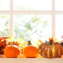 Fall Decor Light Up Jar Lid Pumpkin Halloween Decor For Home Kitchen Farmhous