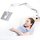 Tablet Stand Adjustable,Foldable Tablet Stand for Bed,Aluminum Universal Flexible Tablet Holder with 360 Degree Rotation for iPad/iPhoneX/iPad Pro/N-Switch,or Other 4.5~12.9 Inches Devices (White)