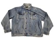 American Eagle Outfitters Denim Jacket Mens Size XL Blue Button Up 