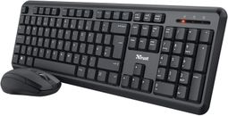 Trust Ymo Wireless Keyboard and Mouse Set, QWERTY UK Layout, Silent Keys, Full-