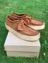 Mens shoes Clarks Wallabee Cup Suede Brown 44,5 10.5 GENUINE LEATHER BRAND NEW 