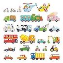 DECOWALL DS-8015 The Transports Kids Wall Stickers Wall Decals Peel and Stick Removable Wall Stickers for Kids Nursery Bedroom Living Room (Small)