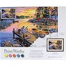 PaintWorks 73-91795 Morning Paradise Nature Paint by Number Kit for Adults and Kids, 20" x 14", Multicolor, Multi