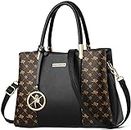 Moslyn Womens Purses and Handbags Top Handle Ladies Satchel Shoulder Bags Messenger Tote Bag, A-Black, One Size