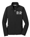 Ink Sitch Women Design your Own Custom Stitching Embroidery Core Soft Shell Jackets - Black (XL)