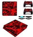 Graphixdesign Theme 3M Skin Sticker Cover for PS4 Slim Console and 2 Controller Decal Cover+ 4 Led bar Decal Sticker (Digicamored)