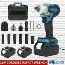 1/2" Driver 18V Cordless Impact Wrench Brushless with Two Battery+Charge Set