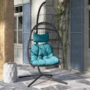 Kelly Clarkson Home Hadleigh Porch Swing w/ Stand Polyester in Gray | 78 H x 38 W x 38 D in | Wayfair BF02FCAA7918473EB700969248C8AC87