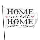 Home Sweet Home Flag 3x5 FT Love Heart Rosa Bandiere per esterni Grandi Welcome Yard Banners Home Garden Yard Prato Decor