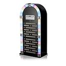 iTek Floorstanding Multi-Functional Bluetooth Jukebox with CD Player, FM Radio, Colour Changing LED Display, 2 x 10 W Speakers, Crystal Clear Sound, Remote Control Included, Gloss Black