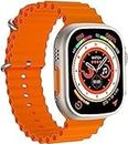 T800 Ultra Smart Watch 1.99" Series 8 HD Display - Campatible for Apple & Android -Bluetooth Call, Fitness Tracker, Voice Assistance (Orange)