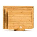 Color of the face home Bamboo Cutting Boards For Kitchen - Bamboo Cutting Board Set & Bamboo Cooking Utensils | 17 H x 12 W x 0.8 D in | Wayfair