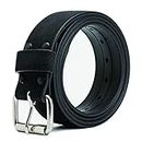 Men's Belt Big & Tall 56"-80" Genuine Leather Belt Reinforced Strap Casual Work Jean Extra Long Belts
