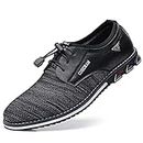 COSIDRAM Mens Casual Leather Shoes Business Slip-on Shoes Comfort Fashion Office Shoes for Male PJBK 9.5