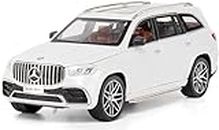 Parshya Die-Cast Zinc Alloy 1:24 Scale Merceedes Benz GLS63 Maybaach Car Model Large with 6 Openable Doors,Lights & Music Alloy Pull Back Toy Car for Kids(Random Color) (GLS 63)