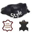 Leather Bum Bag Black Waist Belt Money Belt Fanny Pouch Holiday Travel Wallet 