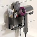 FYJIDY Wall Mounted Hair Dryer Holder for Supersonic Hair Dryer,New Upgraded Aluminum Hair Dryer Storage Rack (Black)
