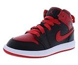 Nike Air Jordan 1 Pre School Shoes Black/Fire Red-White DQ8424 060 - Size 3y