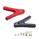 Jumper Cable Battery Clamps Tinning Crocodile Clamp 50A-100A Car Battery Charger Clamps Power Replacement Battery Alligator Clips Jumper Cables Clamp Welding machine clamp (Tinning)
