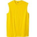 Men's Big & Tall Shrink-Less™ Lightweight Muscle T-Shirt by KingSize in Cyber Yellow (Size 3XL)