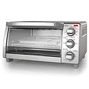 BLACK+DECKER™ Natural Convection 4-Slice Toaster Oven, Stainless Steel, Bake, Broil, Toast, Keep Warm Cooking Functions