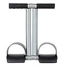 SILENCIO Dual Spring Sit Up Pull Rope Elastic Tension Fitness Foot Pedal Sit Up Equipment for Abdominal Leg Exerciser Tummy Trimmer Sport Fitness Slimming Training Bodybuilding at Home Gym Multicolor