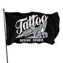 HHUUD Durable Tattoo Design Studio Tattoo Equipment Flag 3x5 FT Banner Outdoor Indoor Decor- Polyester 3by5 Flags
