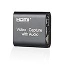 VRish 4K HDMI Screen Capture Recorder for Laptop PC TV Set TOP Box DSLR Camcorder to Live SREAMING Gaming Teaching Video Conference Live Broadcasting Support USB 3.0 with Audio 3.5mm & HD Loop Out