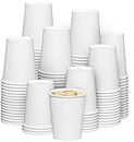 [300 Count] 8 oz. White Paper Hot Coffee Cups, Espresso Cups