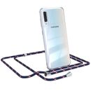 Pour Samsung Galaxy A50 A30s A50s Coque Avec Chaîne Ruban Accrocher Bleu Marine