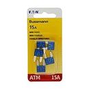 Bussmann BP/ATM-15 15 Amp Fast Acting Mini-Fuse, Blue