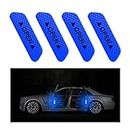 4PCS Car Door Open Warning Reflective Stickers, Night Visibility Auto Safety Prompt Decals, 3.6 x 0.9 Inch Anti-Collision Protective Strip, Car Accessories Universal for Truck, SUV, Van (Blue)
