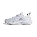 adidas Womens Barricade W Sneaker, White/Silver Metallic/Grey, 8 US