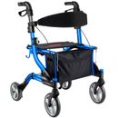Rollator Rolling Walker with Seat for Senior 8 inch Wheel Lightweight Foldable