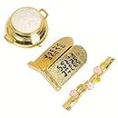 BRTAGG Ark of The Covenant - Contents - Aaron Rod/Manna Vessel & Tablets Gifts Jewish Necklace (1.4 inch)