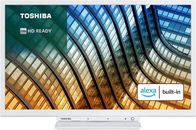 Televisión inteligente blanca Toshiba 24 pulgadas 720P YouTube Netflix USB HDMI