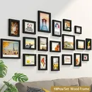 14/19Pcs Photo Frames For Pictures Wall Picture Frame Wooden Frame For Wall Hanging Photo Decor