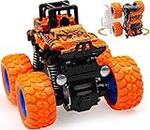 NV12 Collections Push and Go Monster Toy Trucks | Rubber Spring Shock Absorber Suspension System Pull Back Rock Crawler Monster Truck Toy for Kids (Multicolored) (Pack 1)