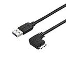 StarTech.com 2m 6 ft Slim Micro USB 3.0 Cable M/M - Right-Angle Micro-USB - USB 3.0 A to Micro B - Angled Micro USB - USB 3.1 Gen 1 5Gbps (USB3AU2MRS), Black