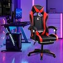 Savya Home Snipe Gaming Chair With Adjustable Headrest & Lumbar Support,135° Recliner Chair|Stretchable Armrest With Footrest, Apex Crusader Gaming Chair Series, Red - Plastic