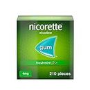 Nicorette Freshmint 4mg Gum (210 Pieces), Discreet and Fast-Acting Stop Smoking Aid to Ease Cravings, Nicotine Gum with Pleasant Freshmint Flavour, Chewing Gum
