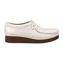Clarks Moccasin Wallabee Evo Shoes, Women's, off white leather, 22.5 cm