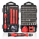 STREBITO Precision Screwdriver Set 124-Piece Small Screwdriver Set Magnetic Repair Tool Kit for Laptop, iPhone, Cell Phone, PC, MacBook, Tablet, Computer, PS5, PS4, Xbox, Electronic, Glasses, Watch