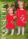 Mud Pie MH6 Christmas Baby Toddler Girl Red Poinsettia Flounce Dress 1142175