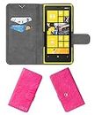 ACM Rotating Clip Flip Case Compatible with Nokia Lumia 920 Mobile Cover Stand Rose Pink