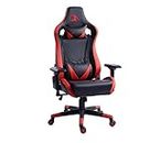 Night Hawk Ergonomic Gaming Room Office Desk Chair with High Back Adjustable Arms Height Length Revolving Lumbar and Neck Pillow Support Chair (Black & Red/NHC-201/3 Year Warranty)