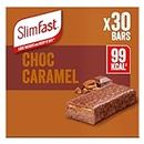 SlimFast Snack Bar, Low Calorie Snack, Choc Caramel Flavour, 30 x 26 g Multipack (Packing may vary)